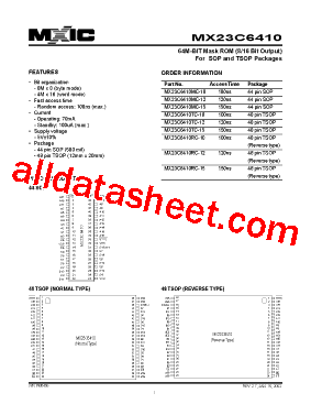 MX23C6410TC-12型号图片