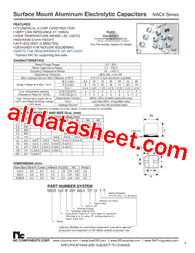 NACX330M63V5x55TR13F型号图片