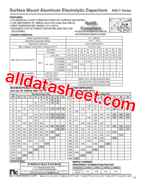 NACY101K50V6.3X6.3TR13F型号图片