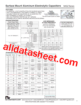 NACZ151M10V6.3X6.3TR13F型号图片