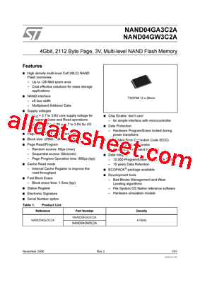 NAND04GA3C2A型号图片