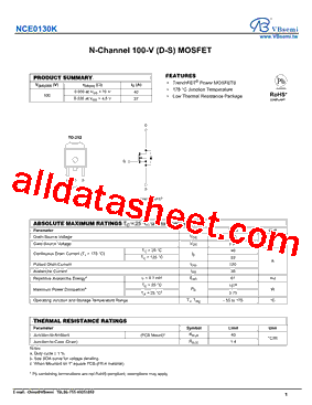 NCE0130K型号图片