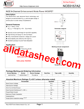 NCE0157A2型号图片