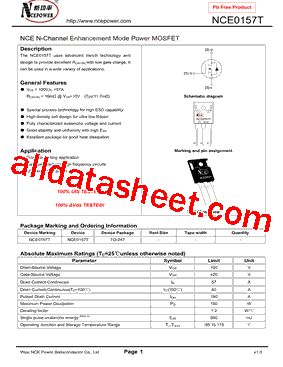 NCE0157T型号图片
