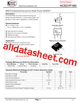 NCE01P18K型号图片