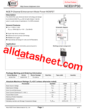 NCE01P30型号图片