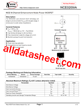 NCE0205IA型号图片