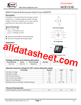 NCE1216型号图片