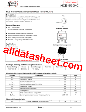 NCE1530KC型号图片