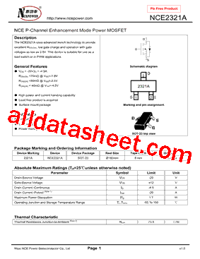 NCE2321A型号图片