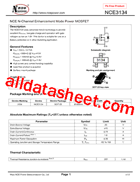 NCE3134型号图片