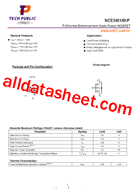 NCE3401AY-P型号图片