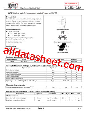 NCE3402A型号图片