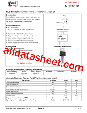 NCE6090型号图片
