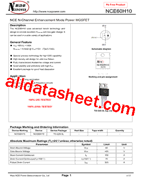 NCE60H10型号图片