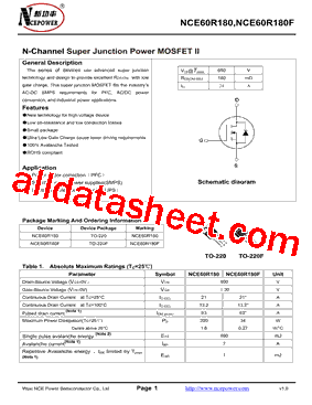 NCE60R180型号图片
