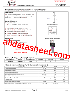 NCE6990型号图片