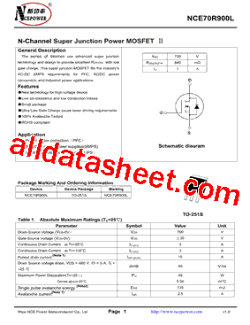 NCE70R900L型号图片
