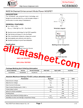 NCE8060D型号图片