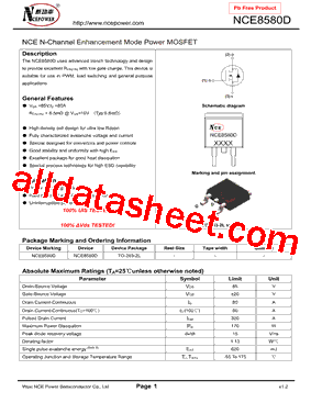 NCE8580D型号图片