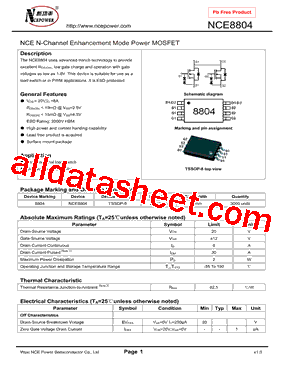 NCE8804型号图片