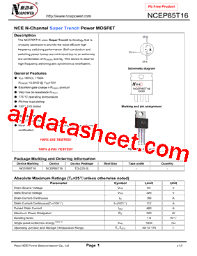 NCEP85T16型号图片