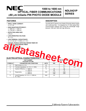 NDL5421P2C型号图片