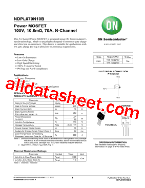 NDPL070N10B型号图片