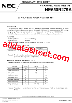 NE650R279A型号图片