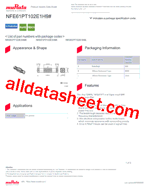 NFE61PT102E1H9K型号图片