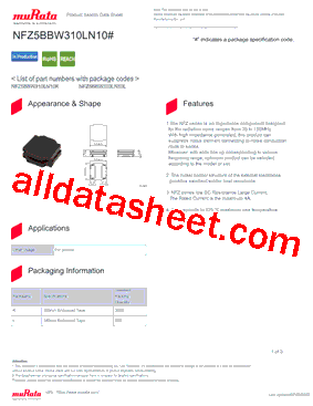 NFZ5BBW310LN10K型号图片