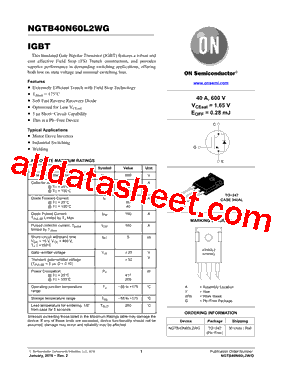 NGTB40N60L2WG型号图片
