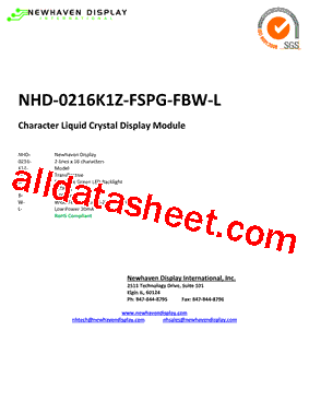 NHD-0216K1Z-FSPG-FBW-L型号图片