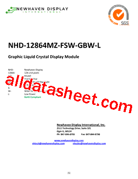 NHD-12864MZ-FSW-GBW-L型号图片