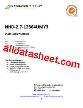 NHD-2.7-12864UMY3型号图片