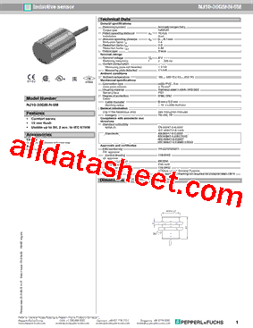 NJ10-30GM-N-5M型号图片