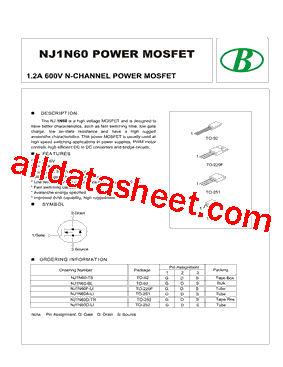 NJ1N60A-LI型号图片