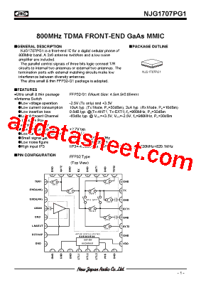 NJG1707PG1-C13型号图片