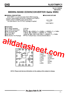 NJG1708PC1型号图片