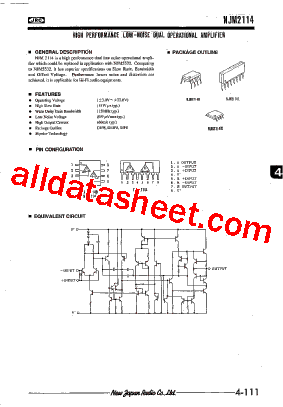NJM2114DD型号图片