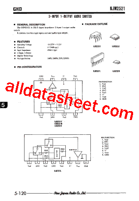 NJM2521L型号图片