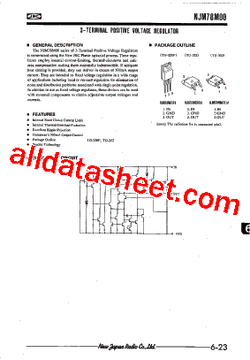 NJM78M00FA型号图片