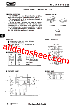 NJU4066BV型号图片