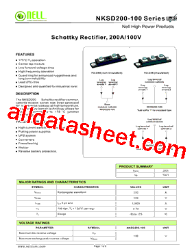 NKSD200-100型号图片