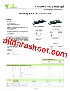 NKSD400-100型号图片