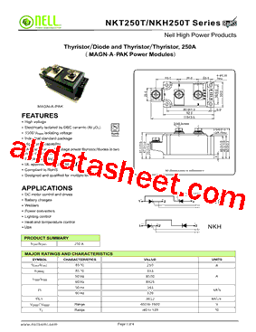 NKT250T12型号图片
