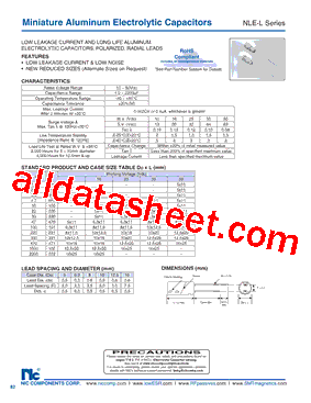 NLE-L100M50V5x11F型号图片