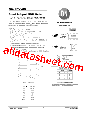 NLV74HC02ADR2G型号图片