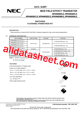 NP84N055MLE型号图片