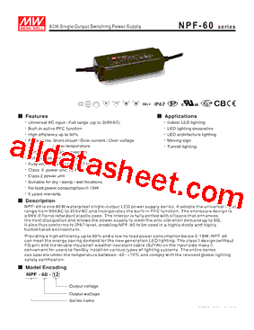 NPF-60-20型号图片